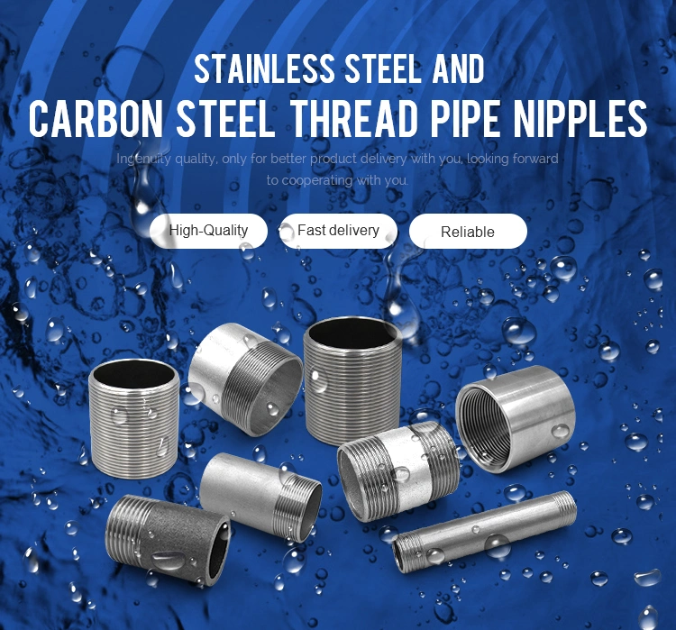 High Quality Carbon Steel Galvanized Threaded Nipple Hose Nipple Steel Pipe Nipple