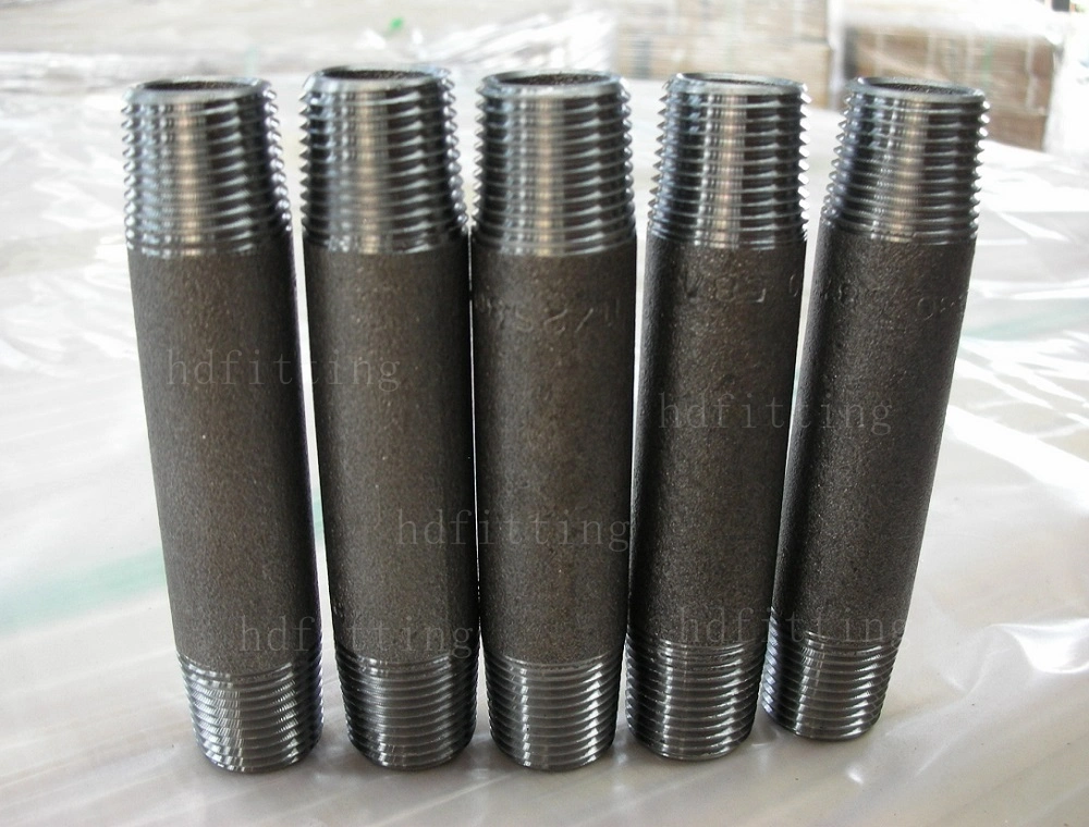 Sch40 Sch80 Welded or Seamless Short Long Black Steel Nipple