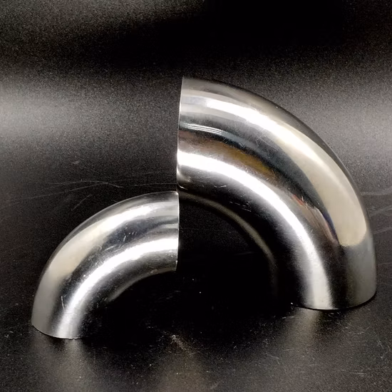 Gomiti per tubi senza saldatura in acciaio al carbonio, acciaio con saldatura di testa, gomito a 90 gradi