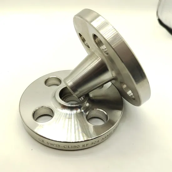 Flangia scorrevole Aff RF Wn in acciaio al carbonio con collo saldato e filettatura in acciaio inossidabile