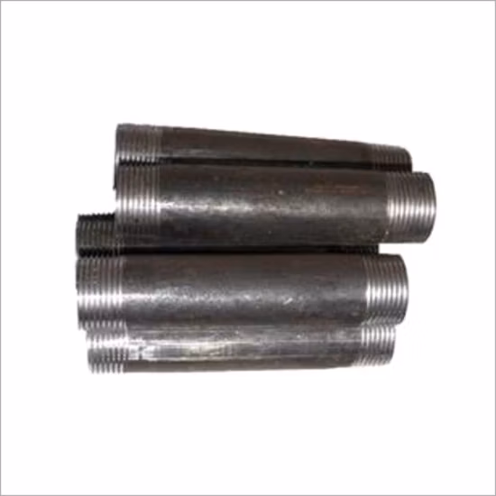 Nipplo filettato in acciaio al carbonio zincato di alta qualità, nipplo per tubo flessibile, nipplo per tubo in acciaio